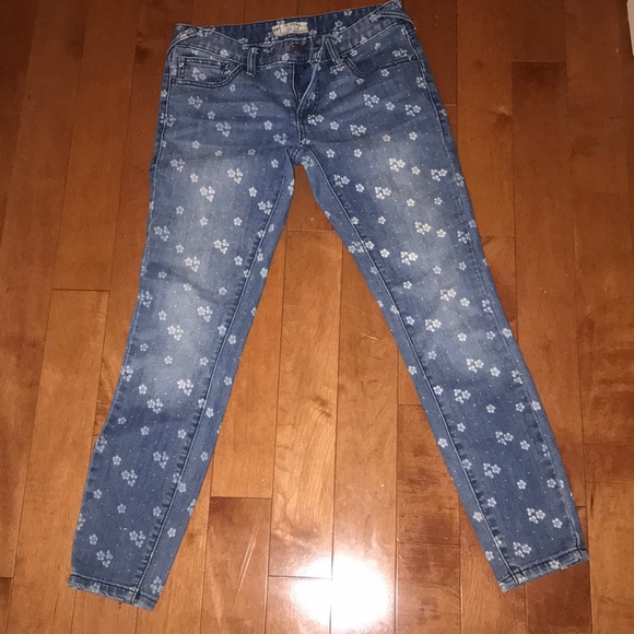 Free People Floral Denim Skinny - Picture 2 of 6